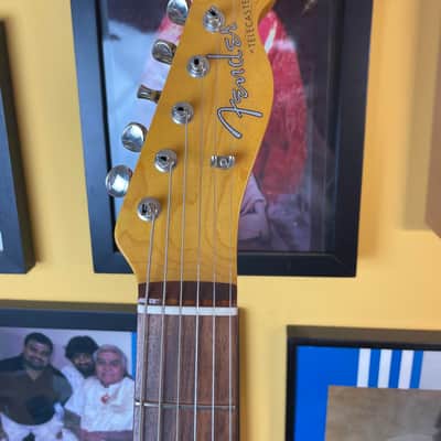 Fender Japan Ltd Ed Traditional 60s Telecaster Electric Guitar w/Bigsby mid-2020s - Translucent Vintage Butterscotch Over Natural Wood Grain image 4