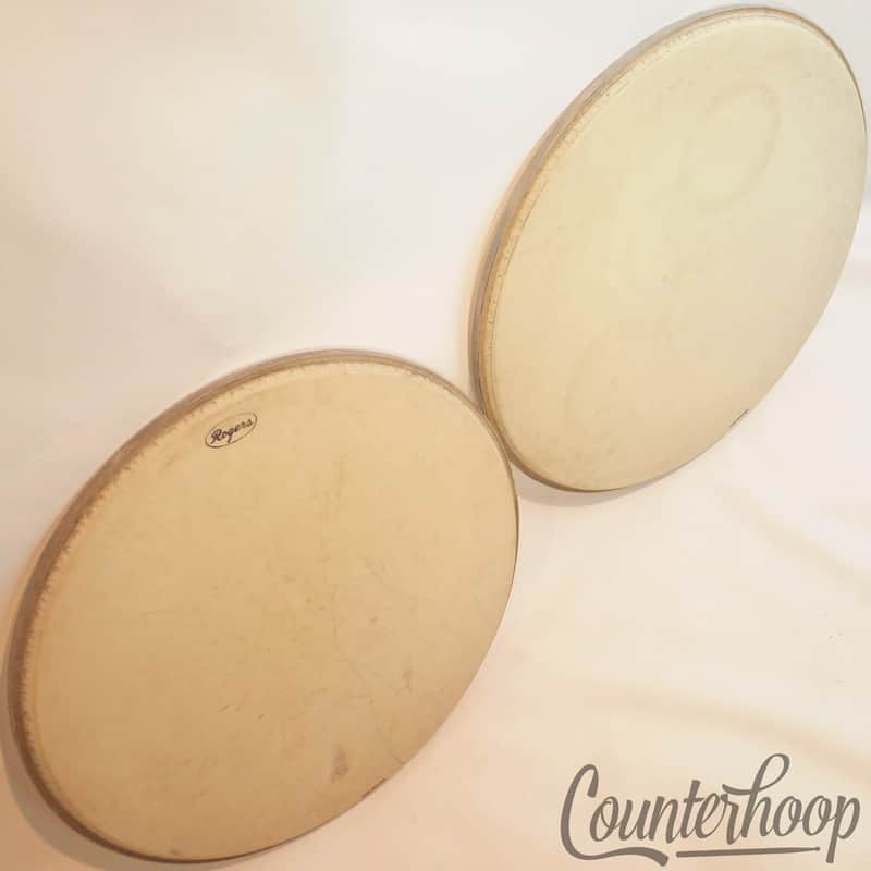 Rogers 20"Bass Drum Heads 2x Set Batter/Resonant Coated 60s Cleveland Remo WKing image 1