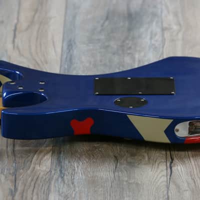 Vintage Signed Twice! ESP Kamikaze II George Lynch Signature 1988 Blue Camo + OHSC image 15