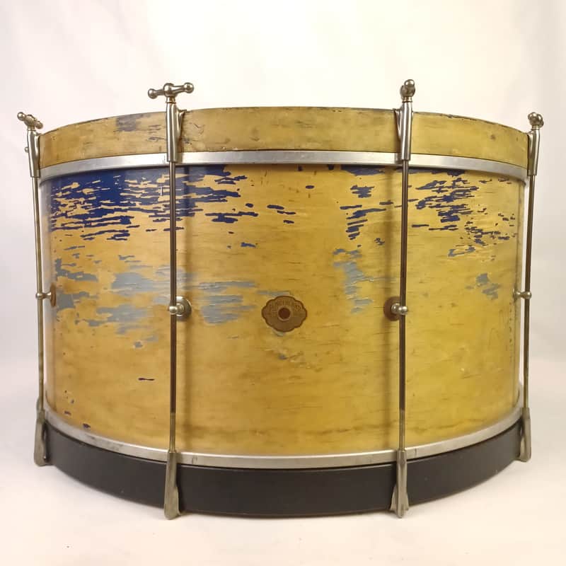 Slingerland 12x26"Blue/Silver Duco Bass Drum 3Ply Radio King Cloud Badge 40s USA image 1