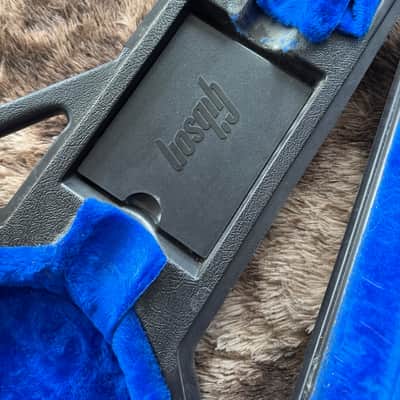 1980s Gibson Les Paul / SG Chainsaw Gen 3 Vintage Hard Case - Black / Blue image 2