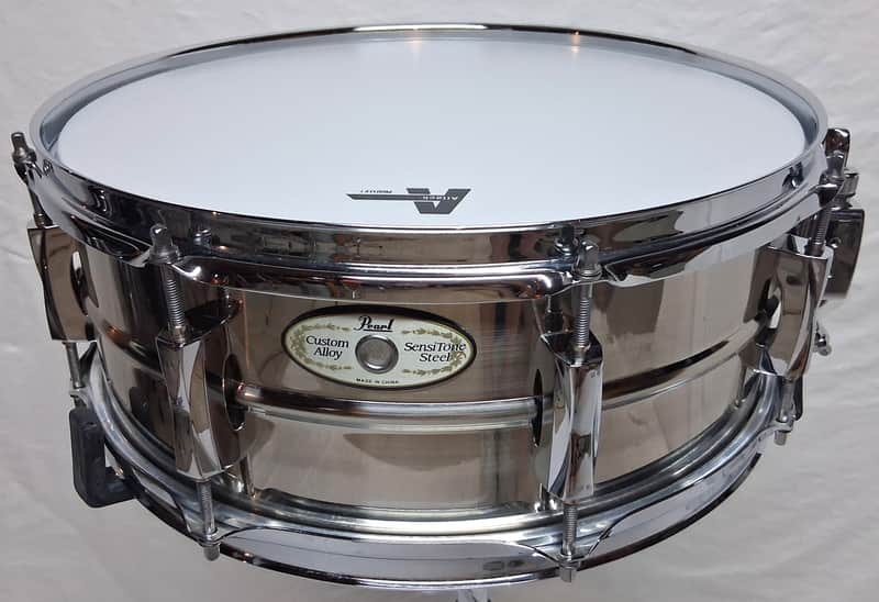 Pearl Custom Alloy Steel Sensitone 2010s  5.5x14" New Heads image 1