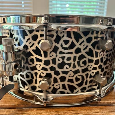 Honest Abe Instruments 3mm Aluminum Shell Custom Snare Drum 6.5x14 - 2025 Paisley-Esque Lacquer finish image 8