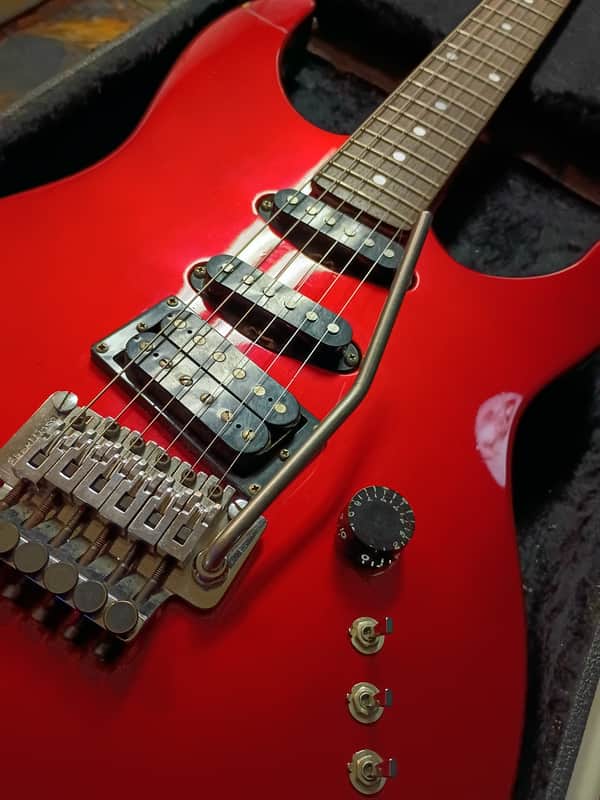 Kramer focus 6000 guitar Cherry Red 1986 Seymour Duncan pick ups Floyd Rose Tremolo image 1