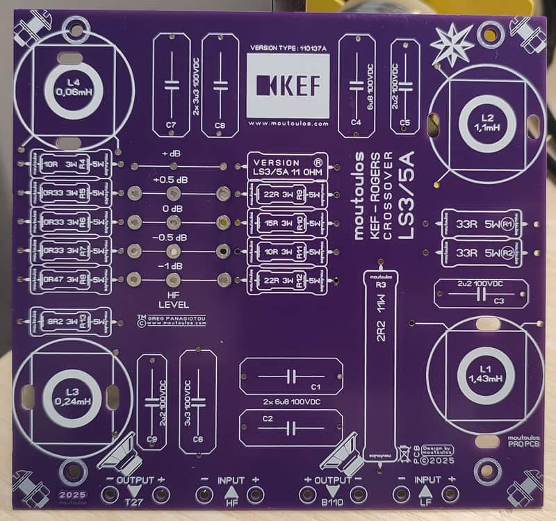 Crossover BBC-Rogers-KEF LS3-5A (LS3/5A) PurplePCB image 1
