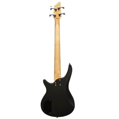 Stagg Fusion SBF-40 3/4 Size Solid Ash Body 4-String Electric Bass Black image 2