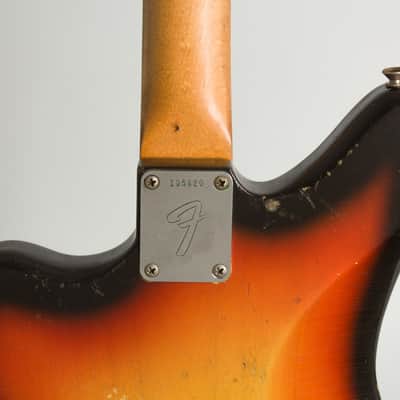 Fender  Jaguar Solid Body Electric Guitar (1965), ser. #105620, tweed hard shell case. image 21