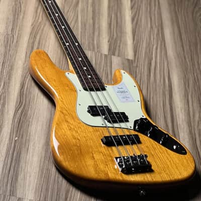 Fender Japan Hybrid II Jazz Bass PJ with Rosewood FB in Vintage Natural JD24009119 image 2