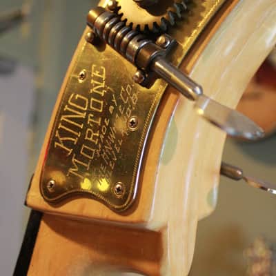 King Mortone Double Bass Blonde c1960 image 19