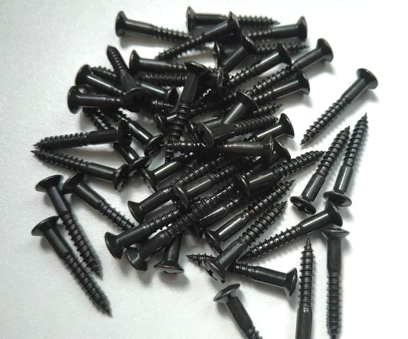 50 Black 3,5 x 25mm screws for Tremolo or Strap locks image 1
