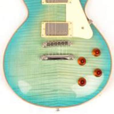 Agile AL-3200MCC Multi-Radius Oceanburst Flame w/Damn Wide Neck Electric Guitar with Binding and Trapezoid Inlays image 1