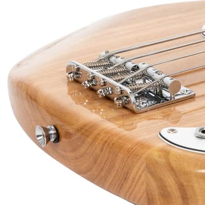 Glarry Fretless Electric Bass Guitar Full Size 4 String for experienced Bass Players - Burlywood image 6