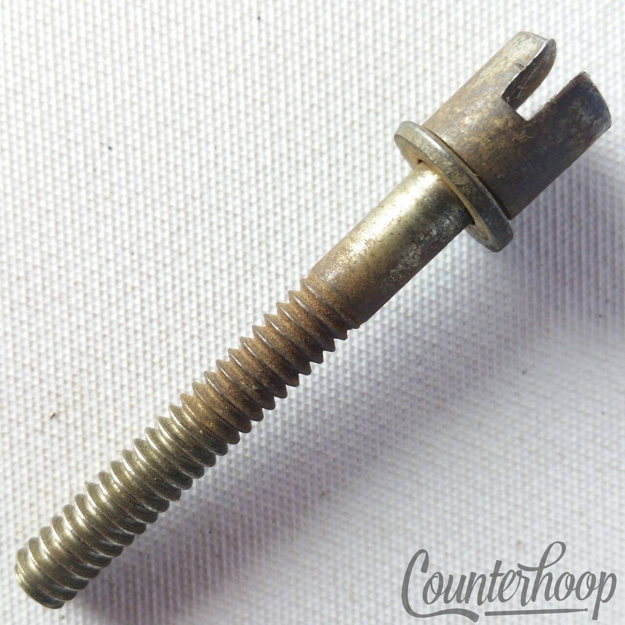 Leedy 1 1/2"10-24 Thin Slotted Circle-Head T-Rod Tom/Snare Drum Tensioner Nickel — main photograph