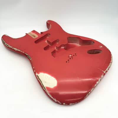 MJT Stratocaster Body Alder Relic Nitro Fiesta Red mjt6649 image 3