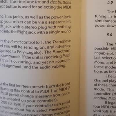 Peavey Spectrum Bass Digital Phase Modulation Synthesizer User's Guide 1992 image 7