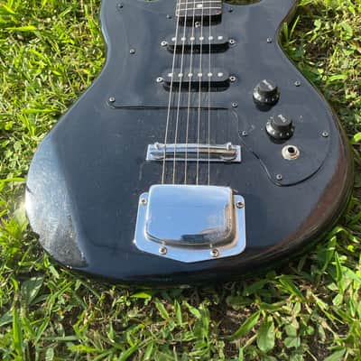 Vintage Harmony H804 Electric Guitar – Black – Ready to Play image 3