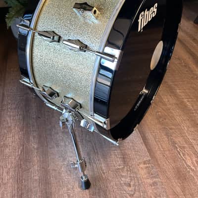 Vintage Darwin 22x11 Silver Sparkle Jasper Shell Bass Drum Early 90s Kick - Pre-Austin FIBES image 2