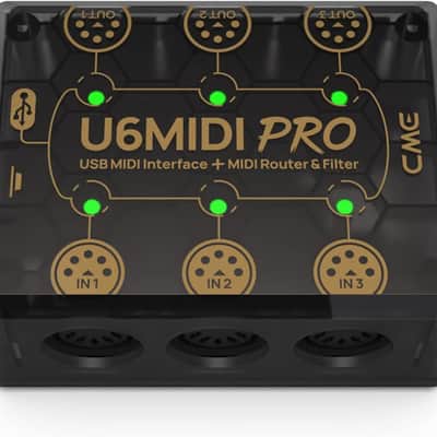 U6MIDI Pro - MIDI Interface with Router, Mapper, and Filter - Plug-and-play USB MIDI for computers - Standalone 3-in-3-out MIDI for Merge, Split, Thru image 2