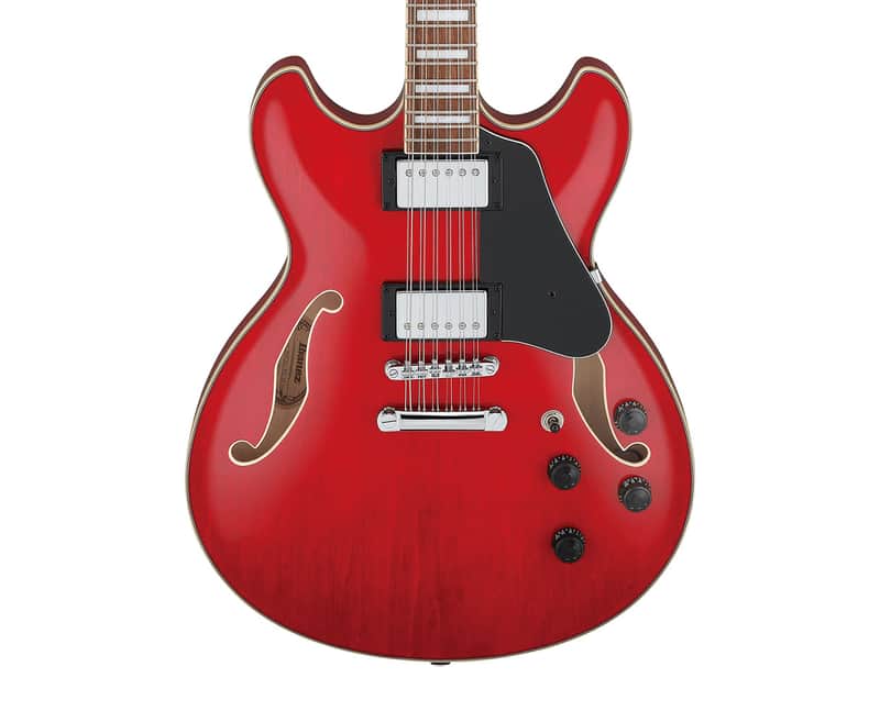Used Ibanez AS7312-TCD Artcore 12-String Semi-Hollow - Trans Cherry Red image 1