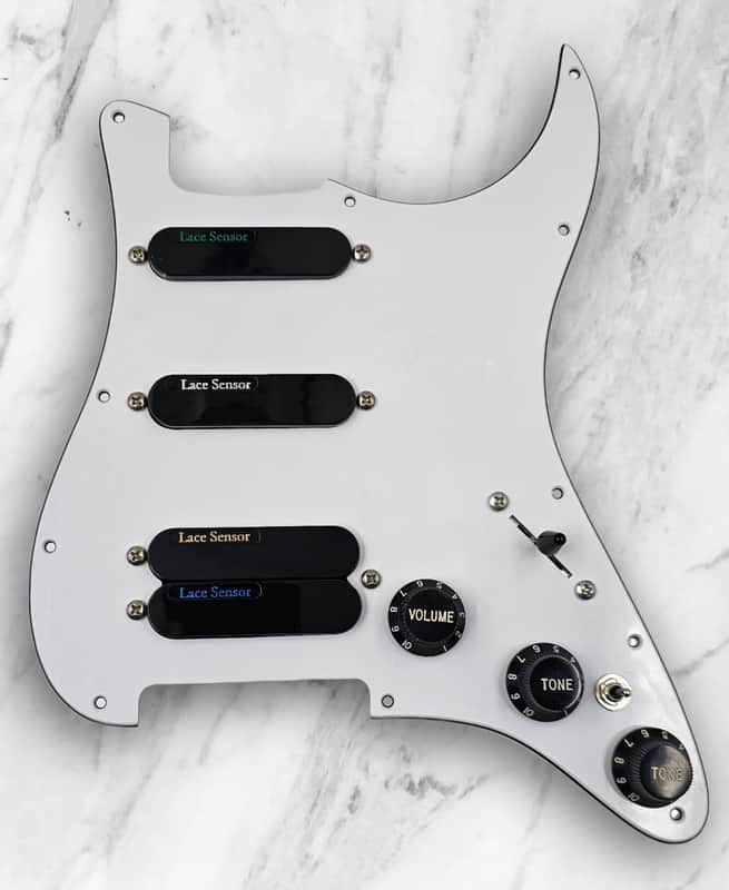 LACE Strat Plus Ultra Loaded Pickguard - W-Pickguard w/ Black Pickups image 1