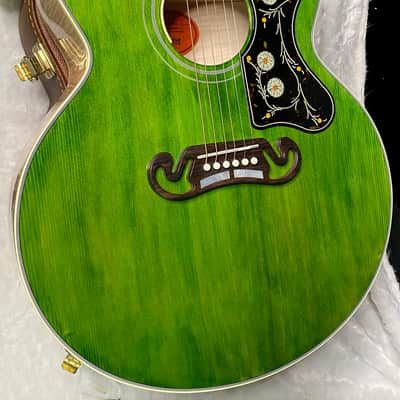 NEW ! Gibson SJ-200 Standard - Custom Shop - Dealer Select - Super RARE - Green Top - Authorized Dealer - AAAAA Flamed Natural Maple Back & Sides - G07203 image 10