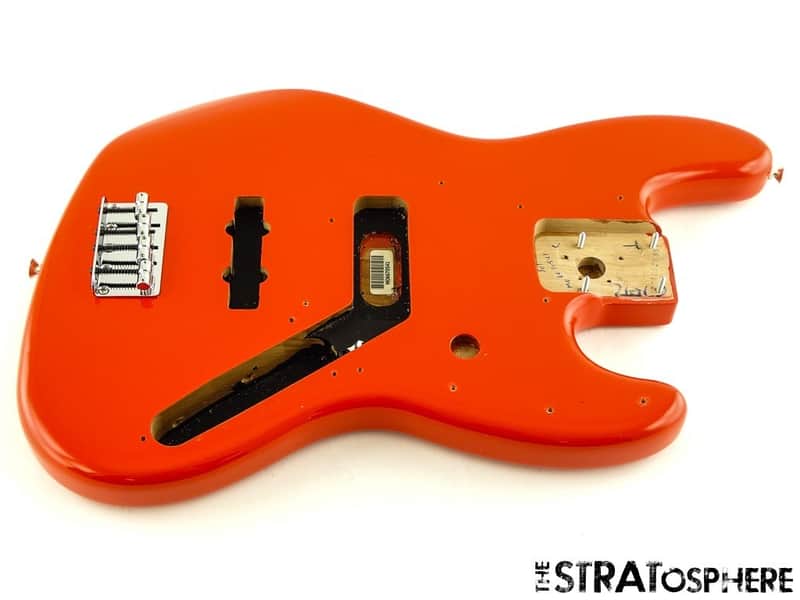 Fender Player II Jazz J Bass BODY + HARDWARE, Modern Guitar Parts Coral Red image 1
