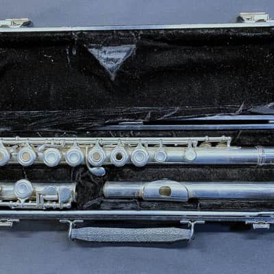 Vintage 'Project' 1970's DeFord (Emerson) Silver Plated 'Open Hole' Flute Outfit image 1