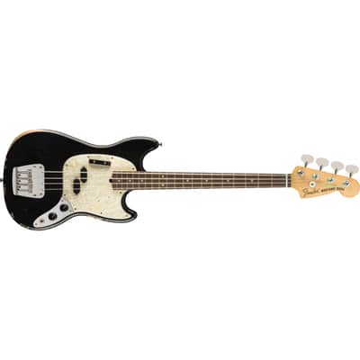 Fender JMJ Road Worn Mustang Bass - Black image 4