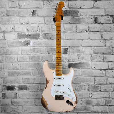 Fender Custom Shop Limited Edition '54 HS Stratocaster Heavy Relic, Super Super Faded Aged Shell Pink image 1