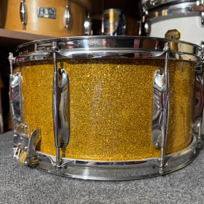 WFL Zephyr Lug Snare Drum In Gold Sparkle image 5