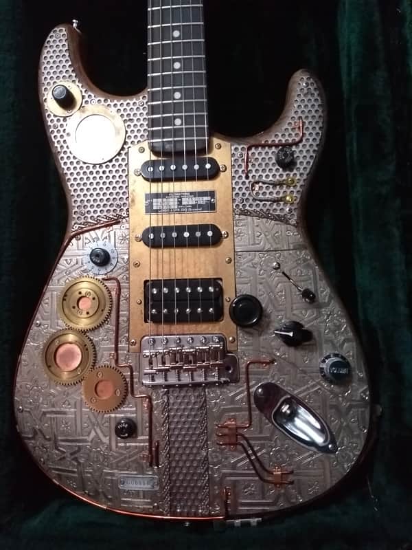 2015 Paoletti Stratospheric Steampunk Wine electric guitar custom handwound strat pickups image 1