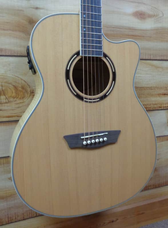 Washburn AG40CEK Flamed Maple Grand Auditorium with Electronics Natural image 1
