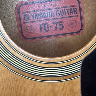 Yamaha FG-75 Folk Guitar 1968 - 1974 - Natural image 3