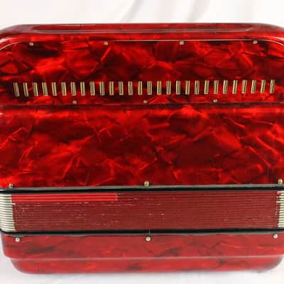7366 - Red Paolo Soprani Elite "Blue Badge" Diatonic Button Accordion DC# LMMM 23 8 image 6