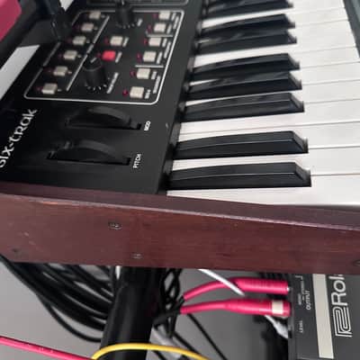 Sequential Six-Trak 49-Key 6-Voice Polyphonic Synthesizer 1984 - 1985 - Black with Wood Sides image 5