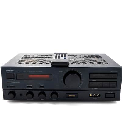 Onkyo Stereo Amplifier A-RV400 w/ Remote Black Tested Works 100 Watts image 2