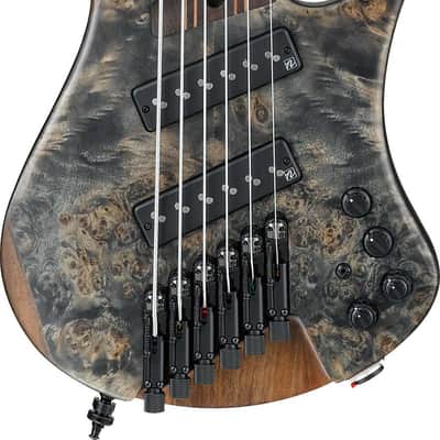 Ibanez EHB1506MS-BIF Bass Workshop EHB Electric Bass 6-String Multi Scale - Black Ice Flat + Gig Bag PGPGB image 1