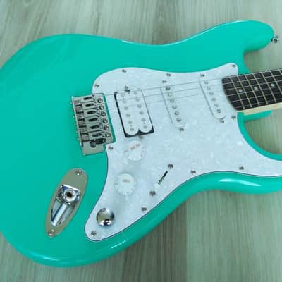 2019 Stratocaster HSS Guitar TurboCharged w/ Blender MOD Seafoam Squier Strat NEW image 4