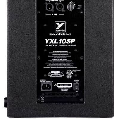 Yorkville YXL10SP 10" / 2.4" 1000 Watts Portable DJ Powered Pro Audio Subwoofer image 4