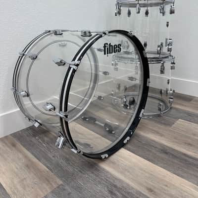 Fibes Clear Crystalite Drum Set 13,16,18,24 image 1