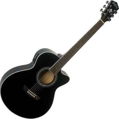 Washburn EA12B Festival Series Mini Jumbo Cutaway Basswood Top 6-String Acoustic-Electric Guitar image 3