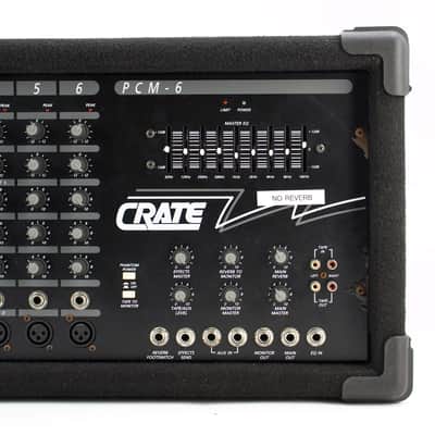 Used AS/IS Crate PCM-6 Black Powered Mixer image 3