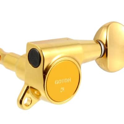 Allparts TK-0760-002 - Gotoh SG381 6 In Line Mini Tuning Keys - Gold image 2