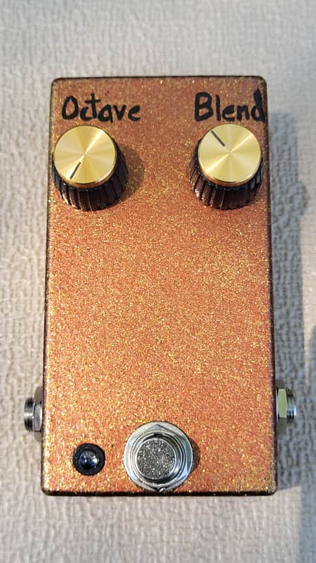 Handpainted Brown Analog Octave effects pedal image 1