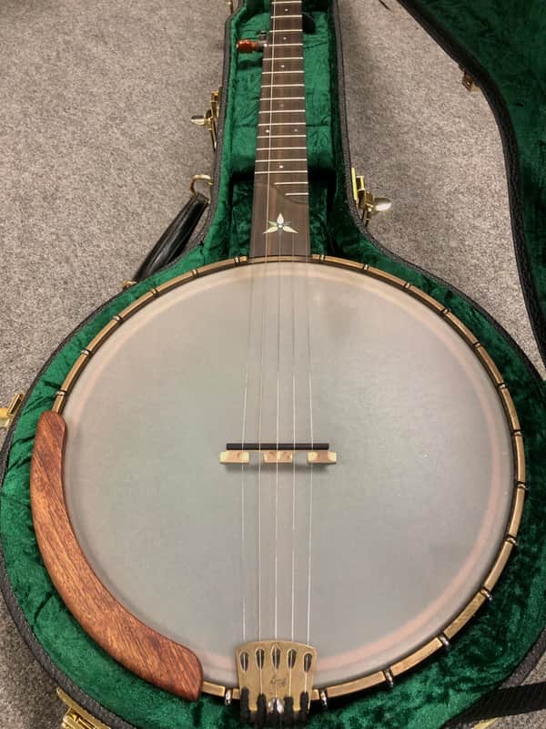 Ome Flora 12" Walnut Open Back Banjo & Case image 1