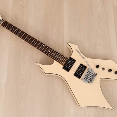 1987 BC Rich Warlock Custom NJ Series Vintage Electric Guitar White w/ Floyd Rose, Japan image 11