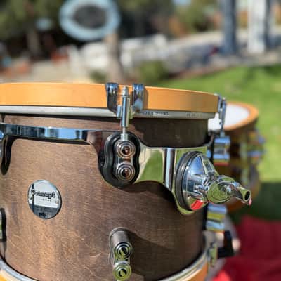 PDP PDCC2213TN Concept Classic Maple Series 13/16/18/22" with 14 inch snare - Walnut Stain with Natural Hoops image 16