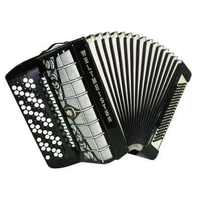 Weltmeister Grandina Button Accordion 120 Bass, made in Germany, 5 Row Bayan B Griff, Straps and Case, 2738 image 2