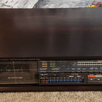 TEAC TEAC V-909RX is a vintage 3-motor auto-reverse stereo cassette 80s - Dark wood image 7