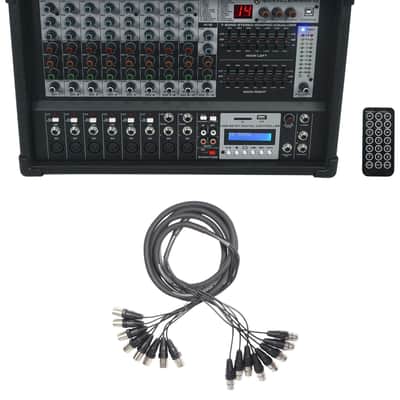 Rockville RPM109 12 Channel 4800w Powered Mixer , 7 Band EQ+8-Ch Snake Cable image 22